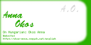 anna okos business card